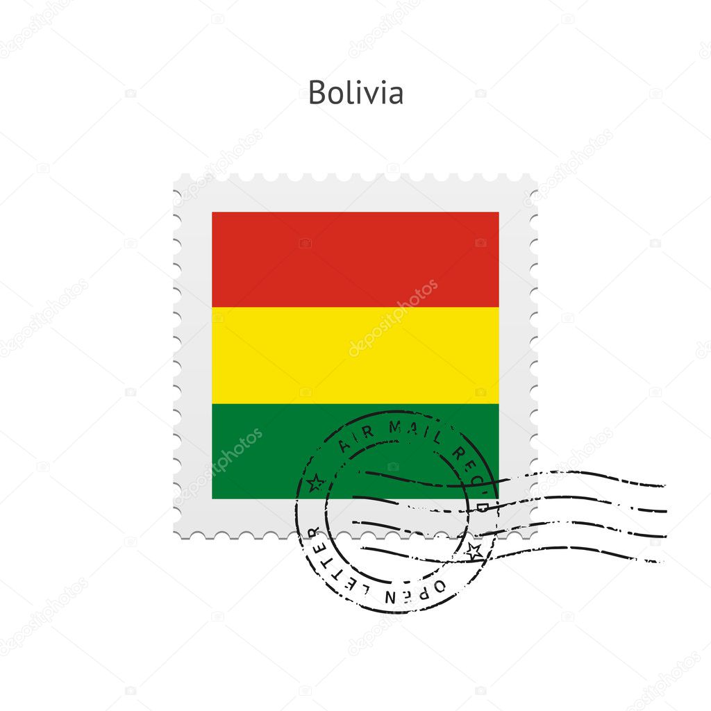 Bolivia Flag Postage Stamp. Stock Vector by ©tkacchuk 36398401