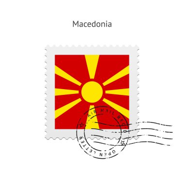 Македонія прапор поштова марка.