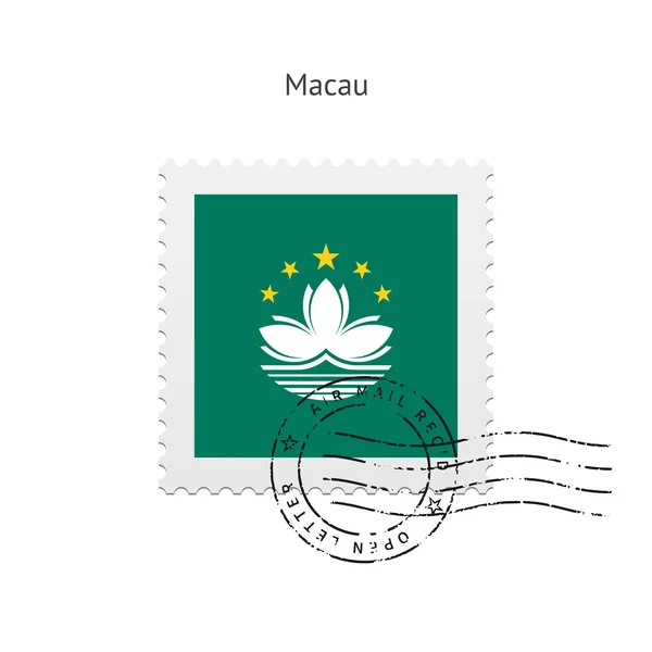 Bandeira de Macau Carimbo postal . —  Vetores de Stock