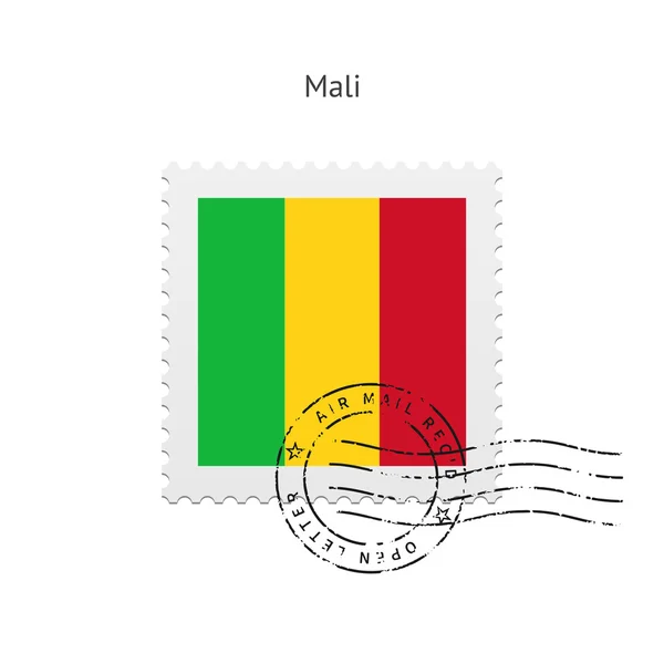 Mali Flag Postage Stamp. — Stock Vector