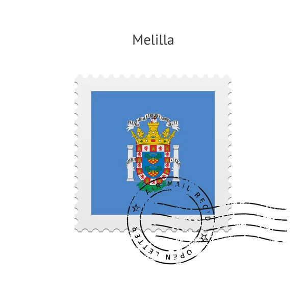 Почтовая марка Мелильи . — стоковый вектор