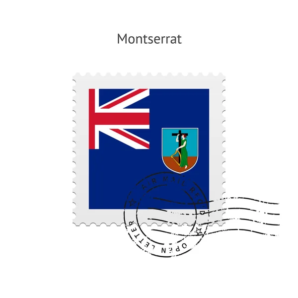 Montserrat bayrak posta pulu. — Stok Vektör