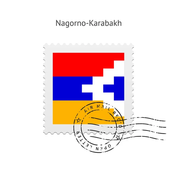 Nagorno-Karabachs flagga frimärke. — Stock vektor