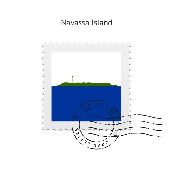 Navassa island vlag postzegel. — Stockvector