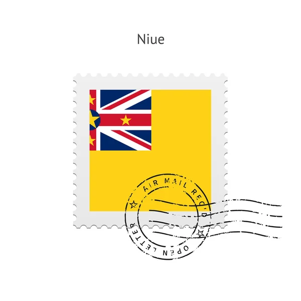 Sello de franqueo de bandera Niue . — Vector de stock