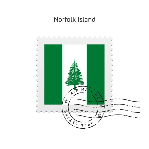 Norfolkön flagga frimärke. — Stock vektor