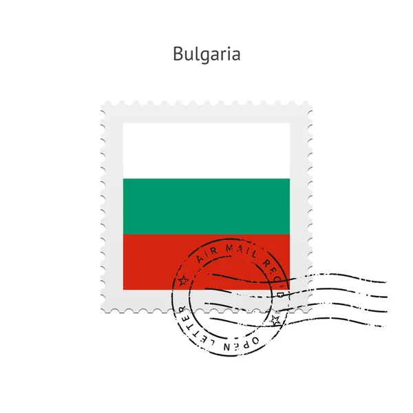 Bulgaristan bayrağı posta pulu. — Stok Vektör