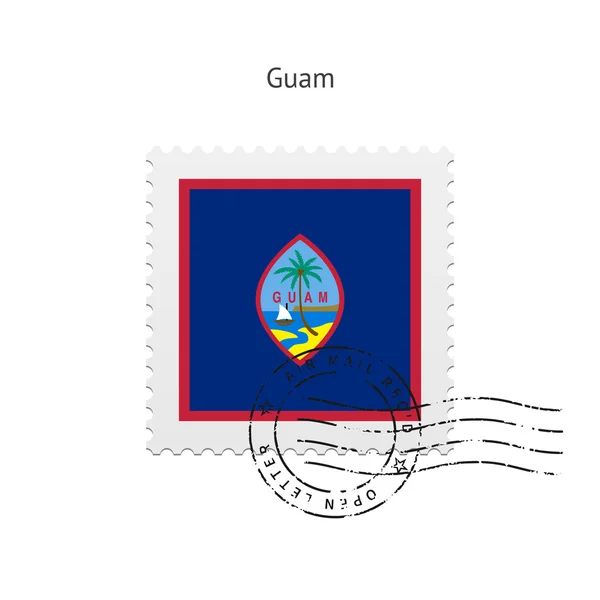 Guam Flag Postage Stamp. — Stock Vector