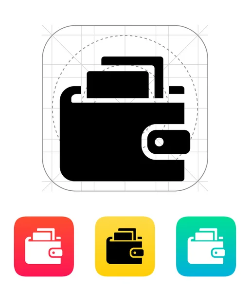 Billetera con icono de efectivo — Archivo Imágenes Vectoriales