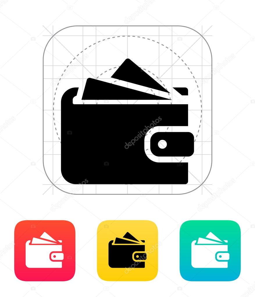 Wallet with cards icon