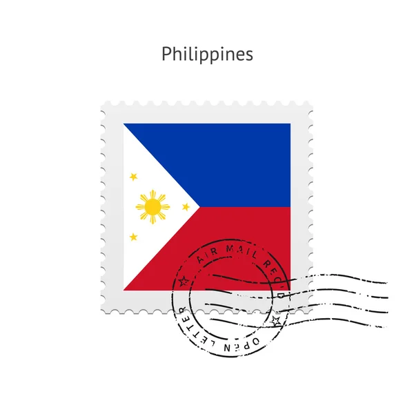 Bandeira das Filipinas Carimbo postal . —  Vetores de Stock