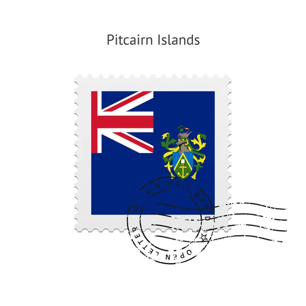 Pitcairn Islands Bandeira Carimbo postal . — Vetor de Stock