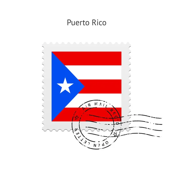 Porto Rico Bandeira Carimbo postal . —  Vetores de Stock