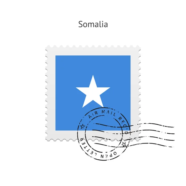 Somalia Flag Postage Stamp. — Stock Vector