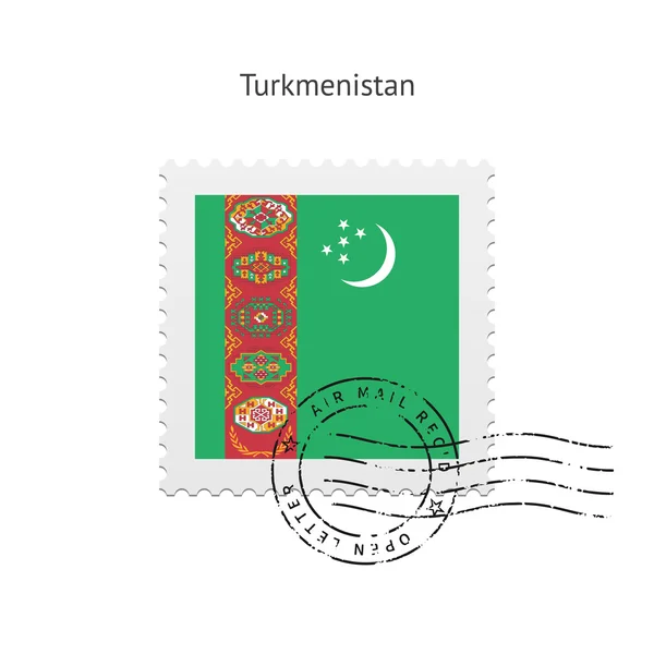 투르크메니스탄 플래그 우표. — 스톡 벡터