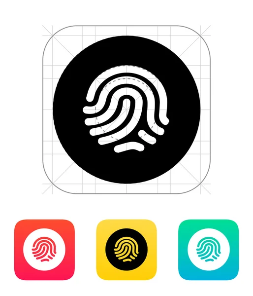 Thumbprint scanner icon. — Stock Vector