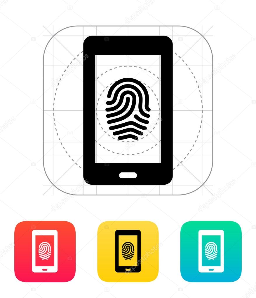 Phone fingerprint icon.
