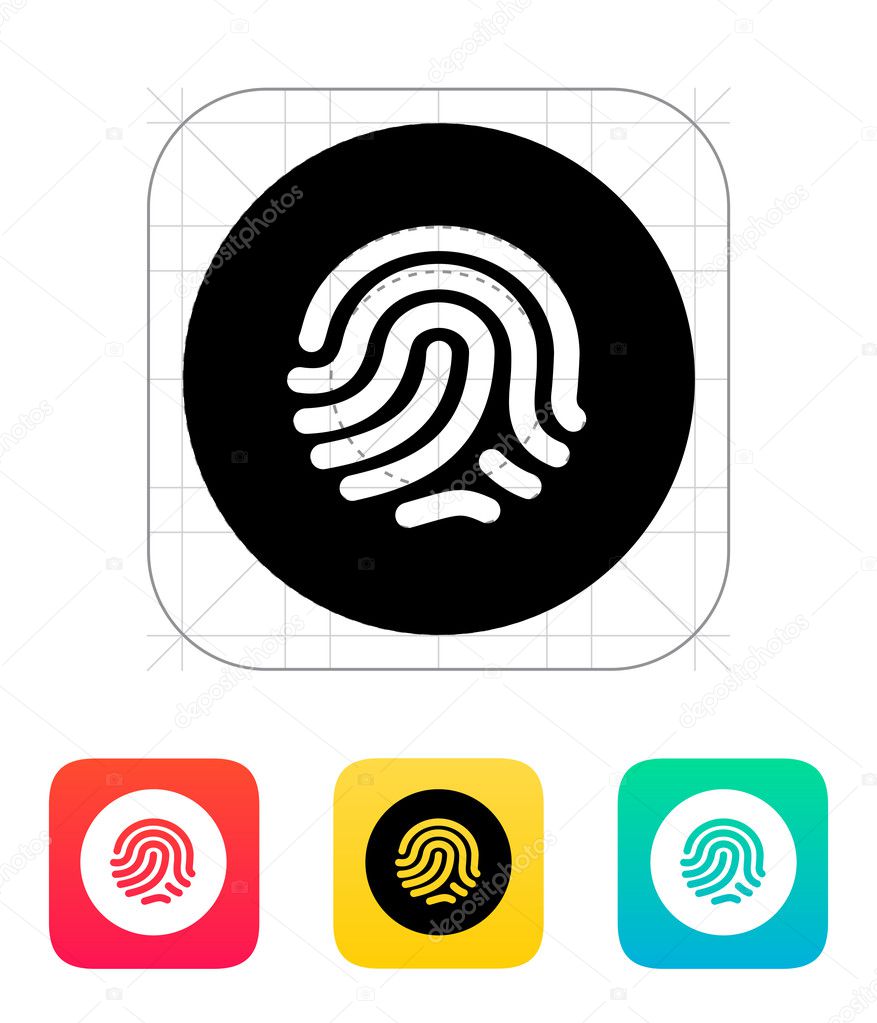 Thumbprint scanner icon.