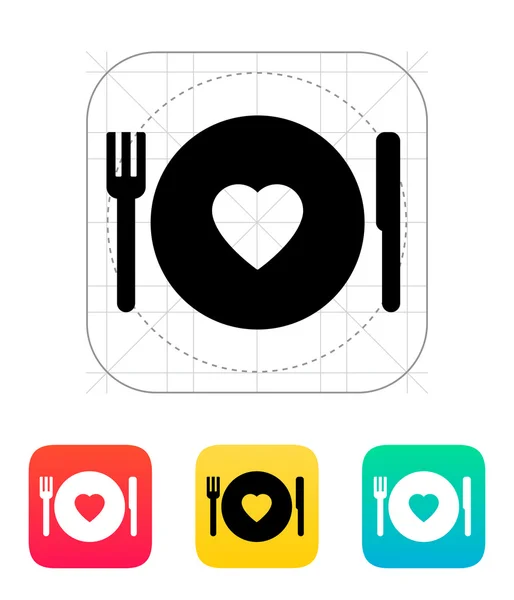 Romantisch diner pictogram. — Stockvector