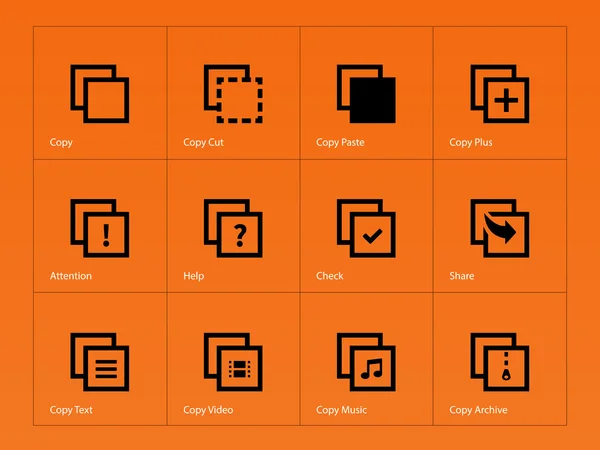 Copy Paste Icons für Apps, Webseiten. — Stockvektor