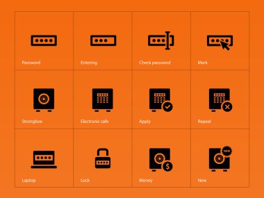 parola simge turuncu zemin üzerine.