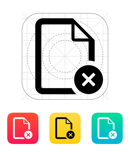 Eliminar icono de archivo . — Vector de stock