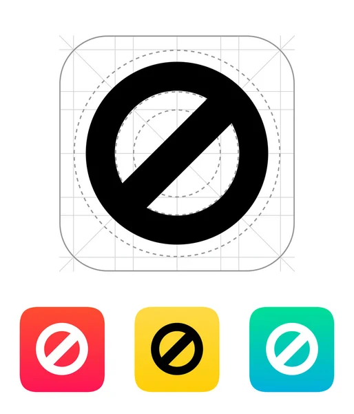 Icono prohibido . — Vector de stock