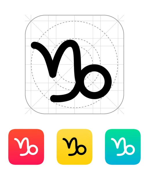 Ícone do zodíaco do capricórnio . —  Vetores de Stock