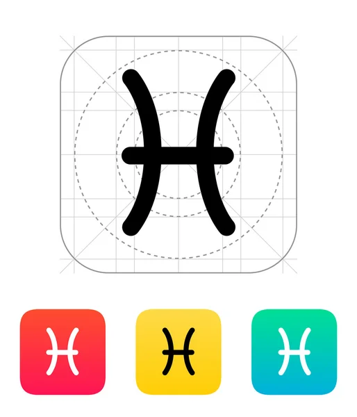 Icono del zodiaco de Piscis . — Archivo Imágenes Vectoriales