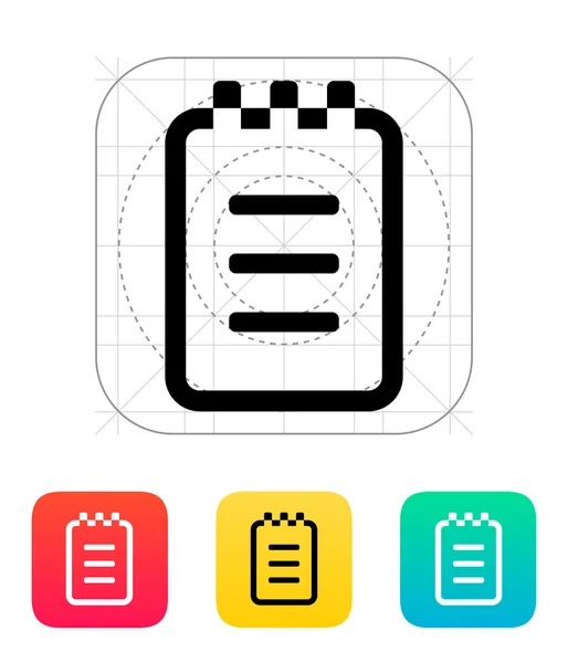 Notepad icon. — Stock Vector