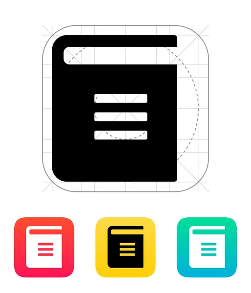 Boek-tekstpictogram. — Stockvector