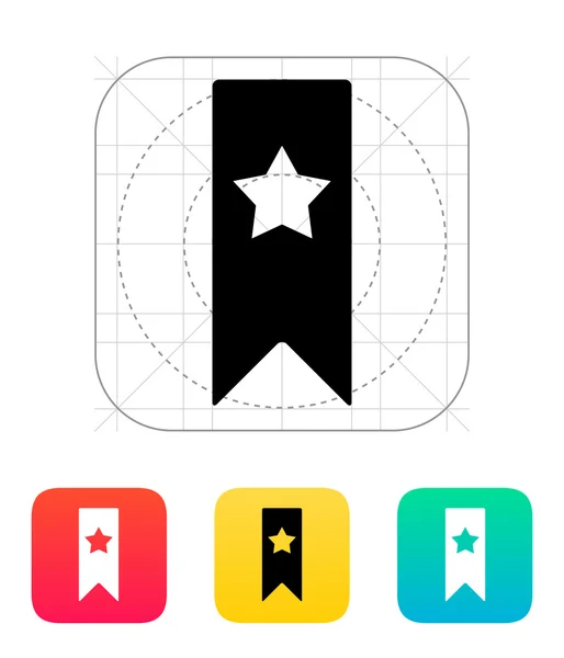 Bbookmark con icono de estrella . — Vector de stock