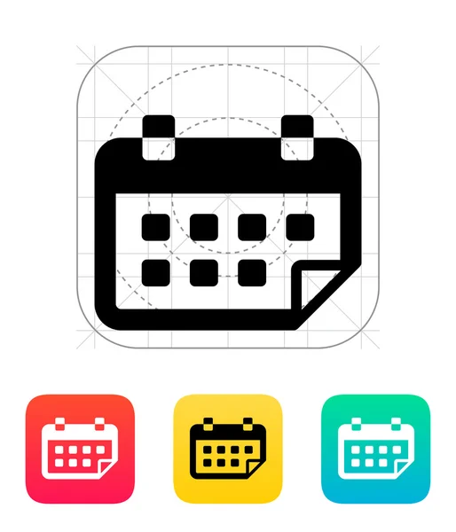 Calendario volteado icono . — Vector de stock