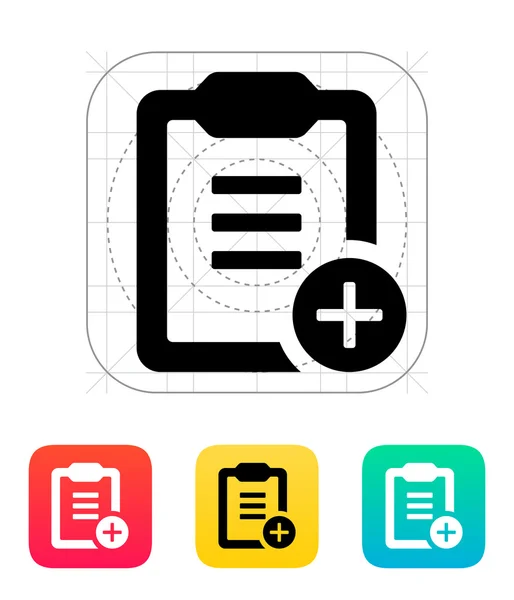 Plus pictogram van Klembord. — Stockvector