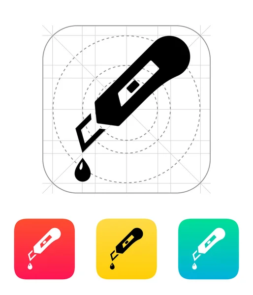 鋭いナイフのアイコン. — ストックベクタ