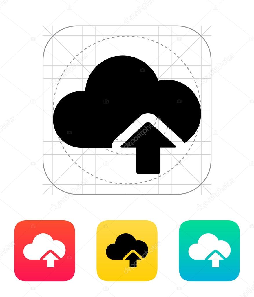 Cloud computing upload icon.