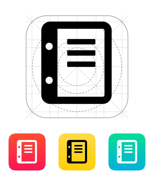 Kladblok-pictogram. — Stockvector