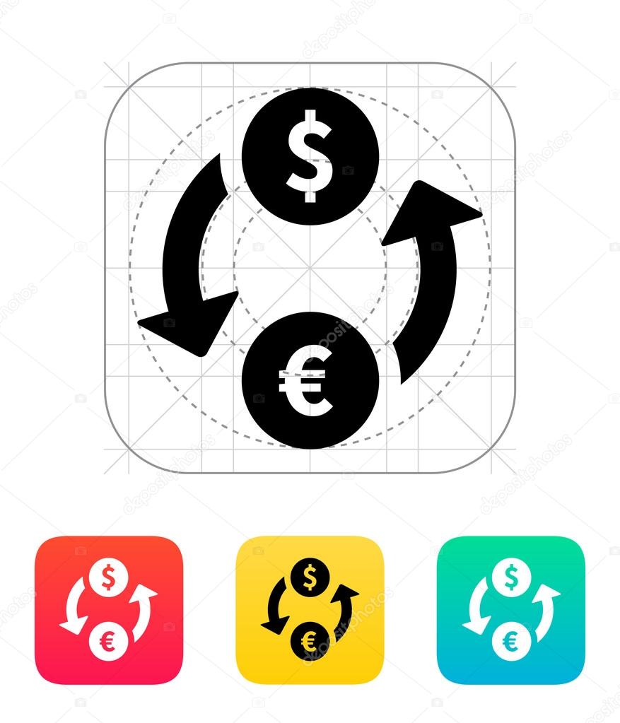 Exchange money icon.