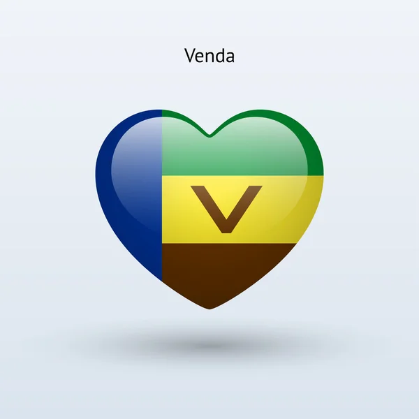 El símbolo de Love Venda. Icono bandera del corazón . — Vector de stock