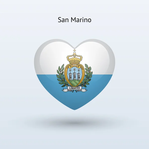 Miłość symbol san marino. flaga ikona. — Wektor stockowy