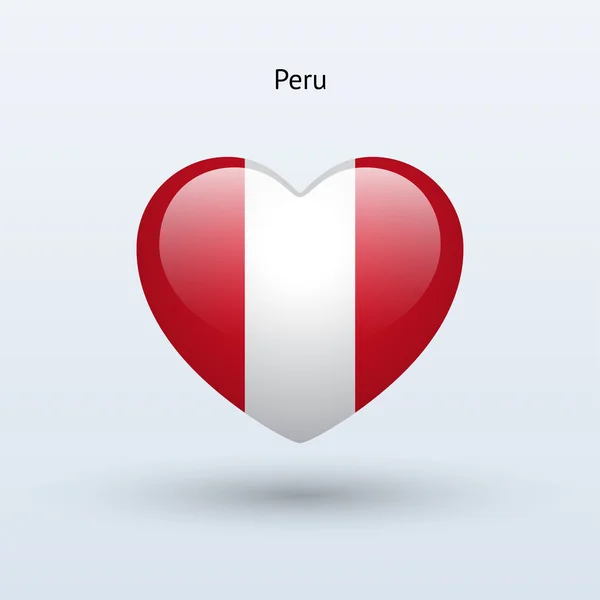 爱秘鲁的象征。心脏标志图标. — 图库矢量图片