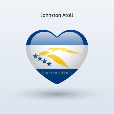 Johnston atoll sembolü seviyorum. kalp bayrak simgesi.