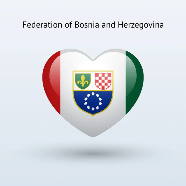 Love Federation of Bosnia and Herzegovina symbol. — Stock Vector