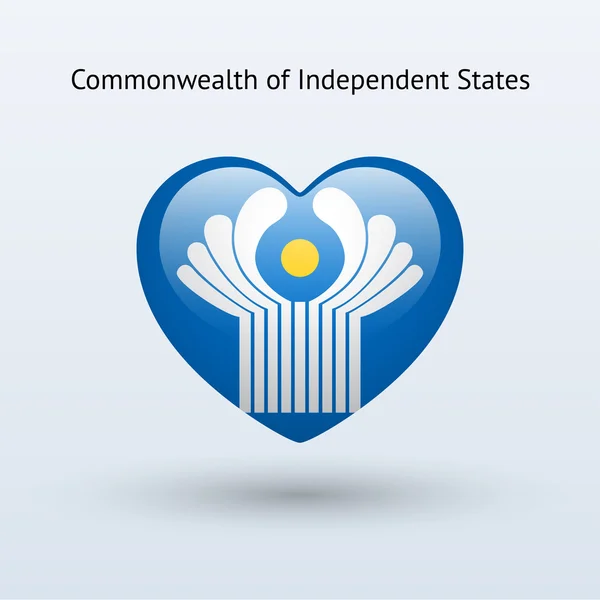 Love Commonwealth of Independent States symbol. — Stock Vector