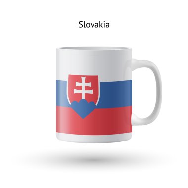 Slovakia flag souvenir mug on white background. clipart