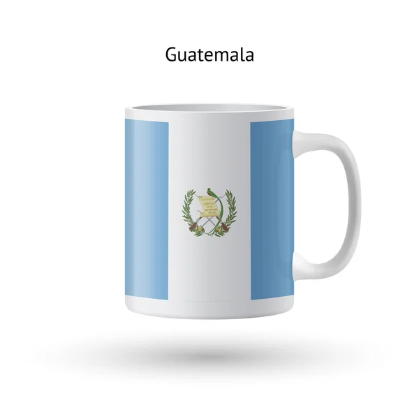 Guatemala flag souvenir mug on white background. — Stock Vector