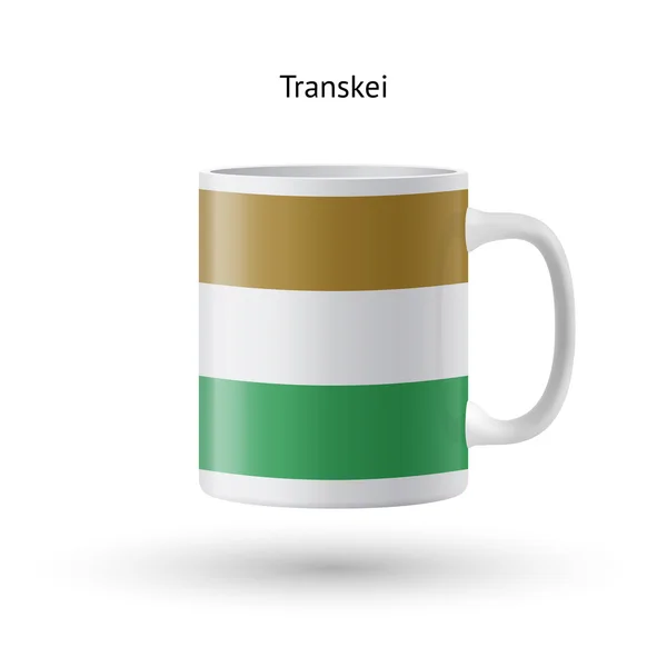 Transkei flag souvenir mug on white background. — Stock Vector