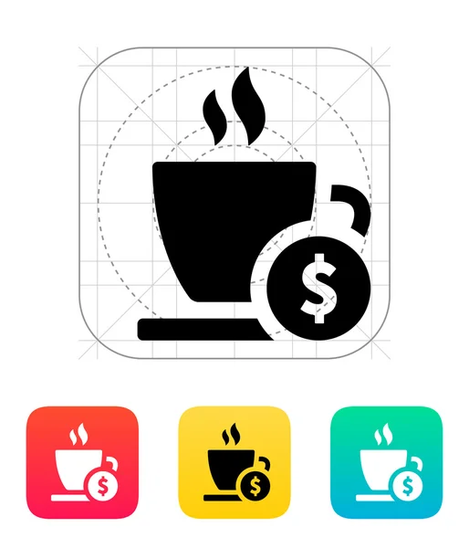 Cup price icon. — Stock Vector