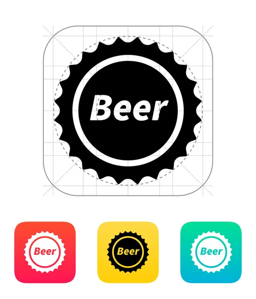 Beer bottle cup icon. — Stock Vector