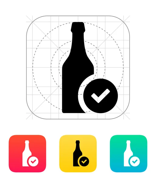 Flessen bier pictogram. — Stockvector